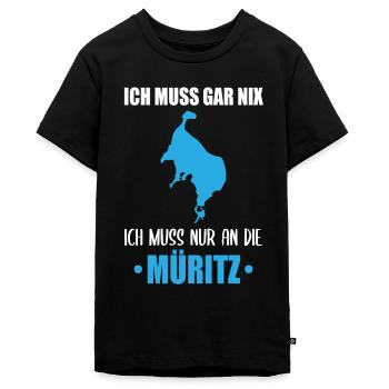 Müritz-Notwendigkeit - Nichts anderes zählt - Teenager Premium Bio T-Shirt - Schwarz - Vorne - AI Model Teenager Male light (155cm)