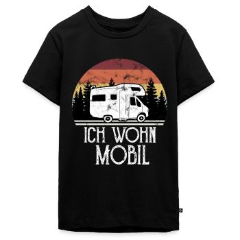 Wohnmobil Camping - Teenager Premium Bio T-Shirt - Schwarz - Vorne - AI Model Teenager Male light (155cm)