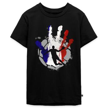 Équipe de handball france - T-shirt Premium bio Ado - noir - Devant - AI Model Teenager Male light (155cm)