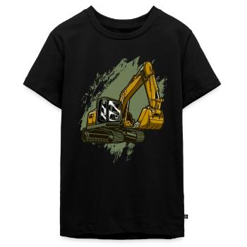 Bagger - Teenager Premium Bio T-Shirt - Schwarz - Vorne - AI Model Teenager Male light (155cm)
