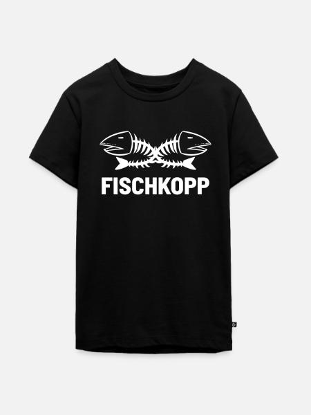 Fischkopf - Teenager Premium Bio T-Shirt - Schwarz