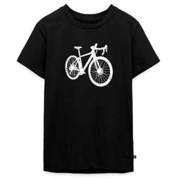 Vélo de route - - T-shirt Premium bio Ado - noir - Devant - AI Model Teenager Male light (155cm)