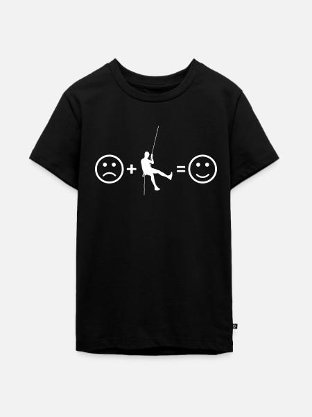 Klettersteiger - Teenager Premium Bio T-Shirt - Schwarz
