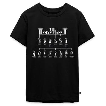 Griechische Mythologie Antik Griechischer Gott - Teenager Premium Bio T-Shirt - Schwarz - Vorne - AI Model Teenager Male light (155cm)