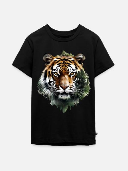 Tiger - Teenager Premium Bio T-Shirt - Schwarz