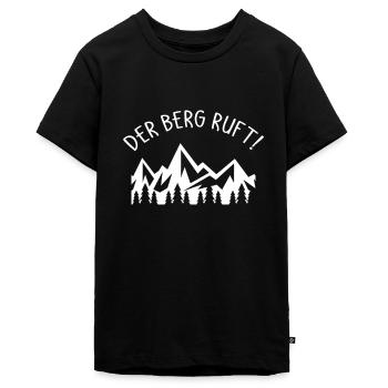 Wandern - Teenager Premium Bio T-Shirt - Schwarz - Vorne - AI Model Teenager Male light (155cm)