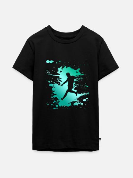Fussball Fussballer - Teenager Premium Bio T-Shirt - Schwarz