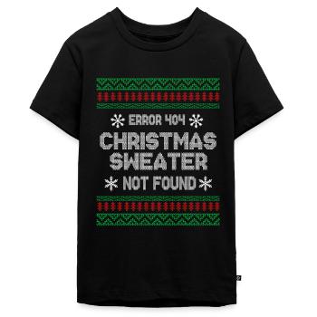 Pull de Noël laid drôle pour Noël - T-shirt Premium bio Ado - noir - Devant - AI Model Teenager Male light (155cm)