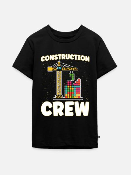 Crew Klemmbaustein Baustein - Teenager Premium Bio T-Shirt - Schwarz