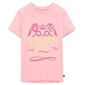 Gamer Girl essaie de suivre - T-shirt Premium bio Ado - rose - Devant
