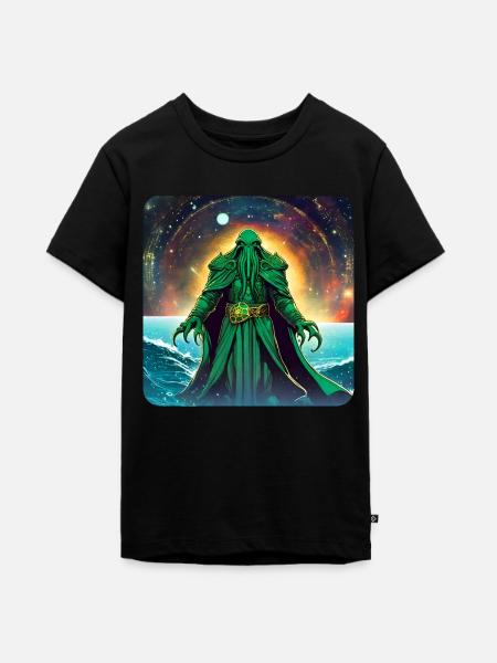 Cthulhummann Monster im Universum - Teenager Premium Bio T-Shirt - Schwarz
