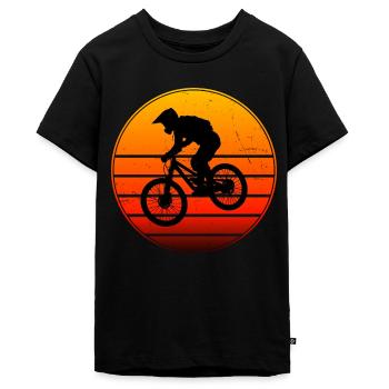Radsport Herren Radfahrer Damen Mountainbike - Teenager Premium Bio T-Shirt - Schwarz - Vorne - AI Model Teenager Male light (155cm)