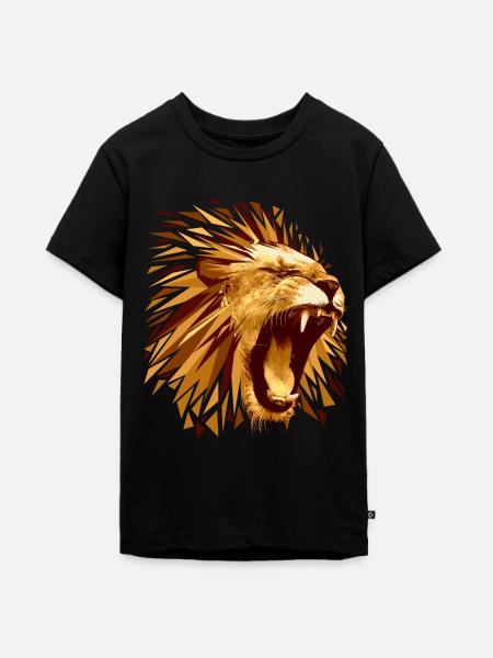 Löwe Raubtier - Teenager Premium Bio T-Shirt - Schwarz