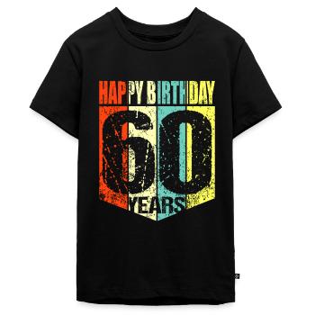 60. Geburtstag - Teenager Premium Bio T-Shirt - Schwarz - Vorne - AI Model Teenager Male light (155cm)