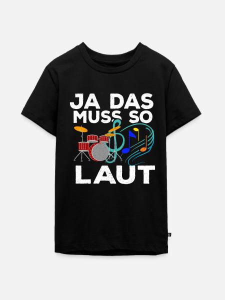 Schlagzeug - Teenager Premium Bio T-Shirt - Schwarz
