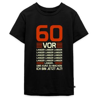 60. Geburtstag - Teenager Premium Bio T-Shirt - Schwarz - Vorne - AI Model Teenager Male light (155cm)