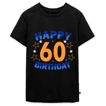 60. Geburtstag - Teenager Premium Bio T-Shirt - Schwarz - Vorne - AI Model Teenager Male light (155cm)