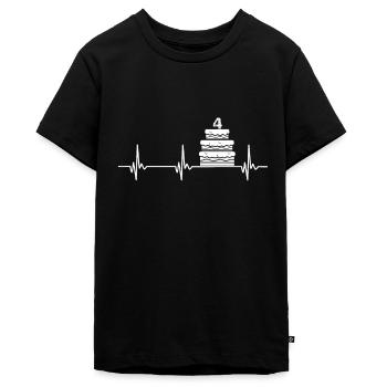 4. Geburtstag - Teenager Premium Bio T-Shirt - Schwarz - Vorne - AI Model Teenager Male light (155cm)