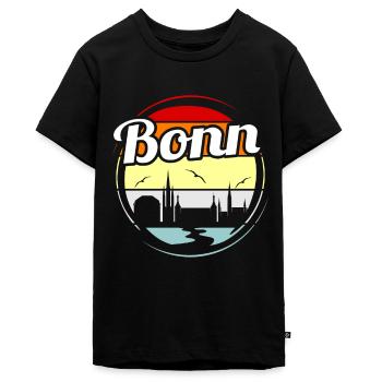 Bonn - Teenager Premium Bio T-Shirt - Schwarz - Vorne - AI Model Teenager Male light (155cm)