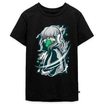 Anime - Teenager Premium Bio T-Shirt - Schwarz - Vorne - AI Model Teenager Male light (155cm)