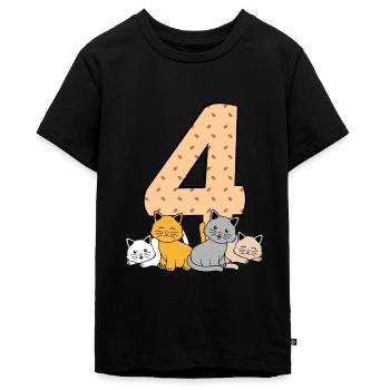 4. Geburtstag - Teenager Premium Bio T-Shirt - Schwarz - Vorne - AI Model Teenager Male light (155cm)