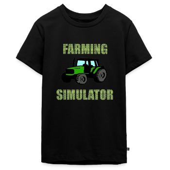 Farming Simulator - Teenager Premium Organic T-Shirt - black - Front - AI Model Teenager Male light (155cm)