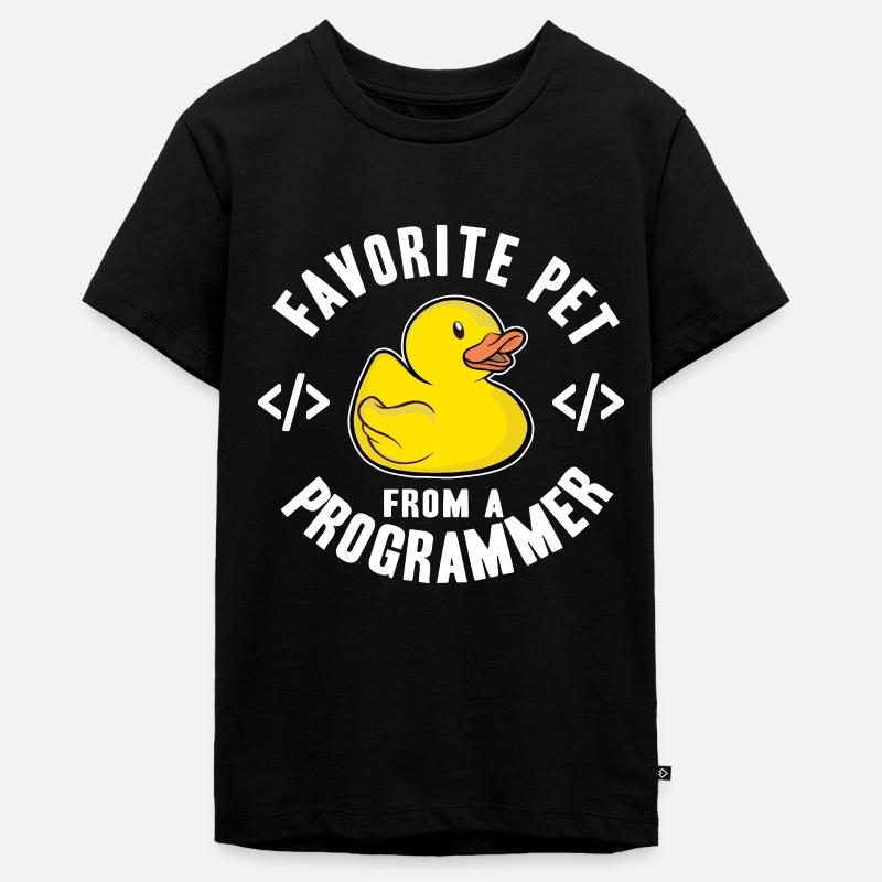 Programmerare Duck Programmering Felsökning Roligt - Ekologisk premium-T-shirt tonåring - svart