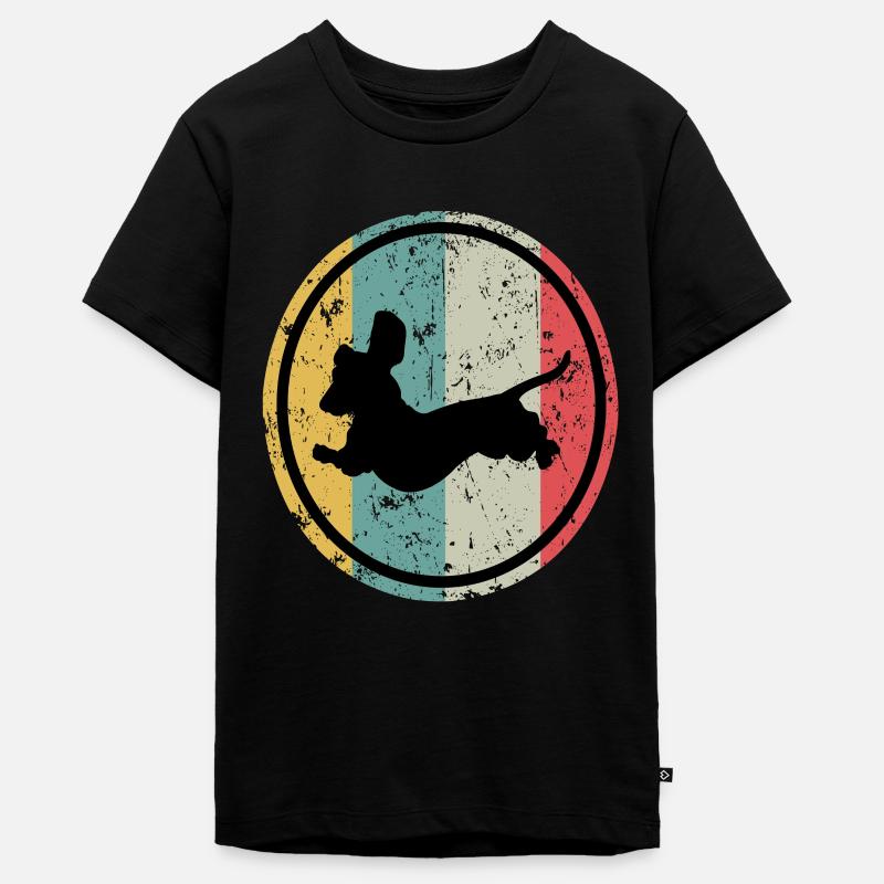 Teckel chien propriétaire de chien teckel chiot chien blaireau - T-shirt Premium bio Ado - noir