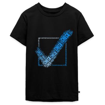 Hook done - Teenager Premium Organic T-Shirt - black - Front - AI Model Teenager Male light (155cm)