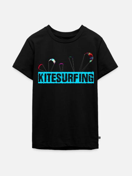 Kitesurfing - Teenager Premium Bio T-Shirt - Schwarz