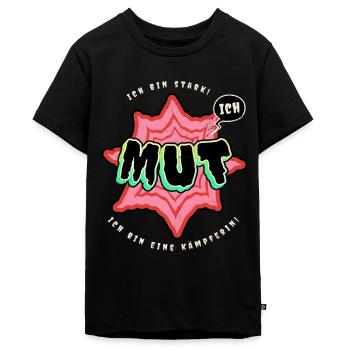 Kämpferin - Mut - Ich bin stark - Teenager Premium Bio T-Shirt - Schwarz - Vorne - AI Model Teenager Male light (155cm)