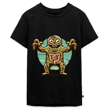Halloween Costume Décoration Spooky Party Design - T-shirt Premium bio Ado - noir - Devant - AI Model Teenager Male light (155cm)