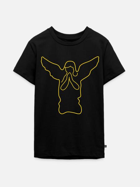 engel - Teenager Premium Bio T-Shirt - Schwarz