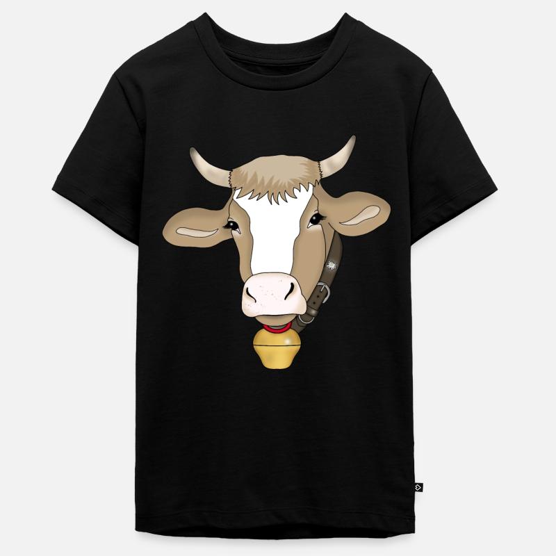 vache - T-shirt Premium bio Ado - noir