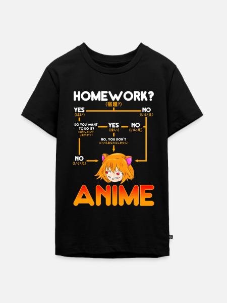 Anime Manga - Teenager Premium Bio T-Shirt - Schwarz
