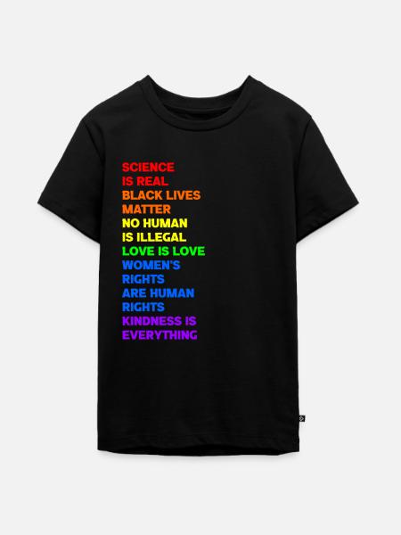 Wissenschaft ist echt Schwarze Leben - Teenager Premium Bio T-Shirt - Schwarz