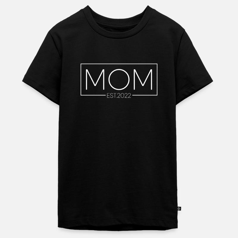 2022 Maman annonce Grossesse - T-shirt Premium bio Ado - noir