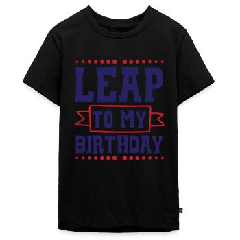 Happy Birthday Schaltjahr 29. Februar Schalttag - Teenager Premium Bio T-Shirt - Schwarz - Vorne - AI Model Teenager Male light (155cm)