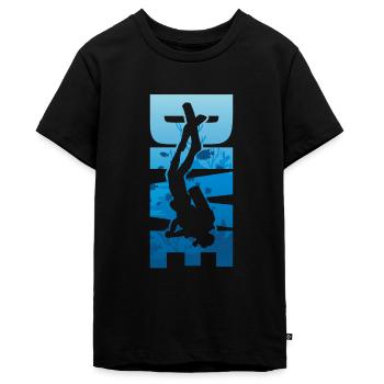 Tauchen - Teenager Premium Bio T-Shirt - Schwarz - Vorne - AI Model Teenager Male light (155cm)