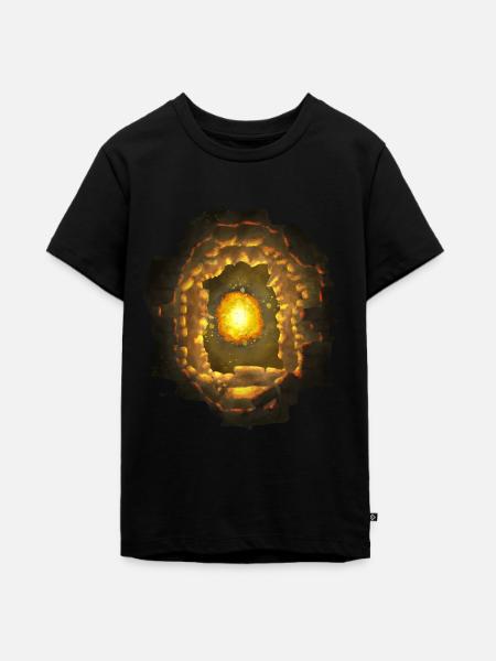 Feuriger Tempel - Teenager Premium Bio T-Shirt - Schwarz
