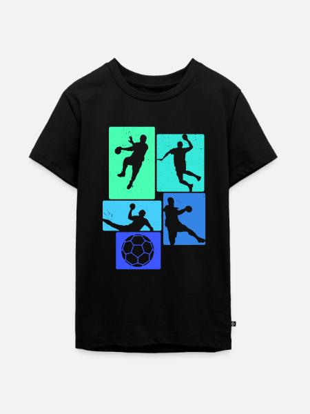 Handball Handballer - Teenager Premium Bio T-Shirt - Schwarz