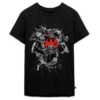 Batman Composition Dark Rot - Teenager Premium Bio T-Shirt - Schwarz - Vorne - AI Model Teenager Male light (155cm)
