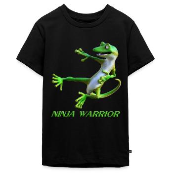 Ninja Warrior - Teenager Premium Bio T-Shirt - Schwarz - Vorne - AI Model Teenager Male light (155cm)