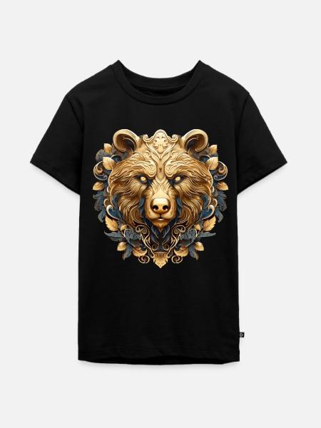 Kunstvoller Bär - Teenager Premium Bio T-Shirt - Schwarz