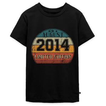 Geburtstag - Limited Edition August 2014 - Teenager Premium Bio T-Shirt - Schwarz - Vorne - AI Model Teenager Male light (155cm)