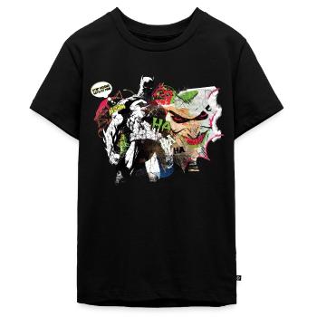Batman Comic Composition Joker Tee-shirt Homme - T-shirt Premium bio Ado - noir - Devant - AI Model Teenager Male light (155cm)