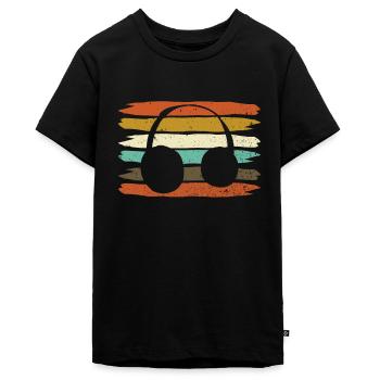 DJ - Tieners Premium Bio T-shirt - zwart - Voor - AI Model Teenager Male light (155cm)