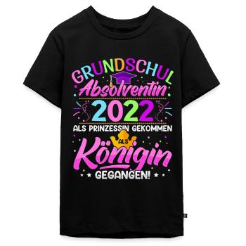 Grundschul Absolventin Abschluss Grundschule - Teenager Premium Bio T-Shirt - Schwarz - Vorne - AI Model Teenager Male light (155cm)