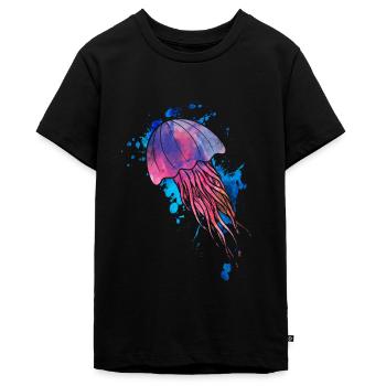Qualle - Teenager Premium Bio T-Shirt - Schwarz - Vorne - AI Model Teenager Male light (155cm)
