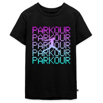 parkour - T-shirt Premium bio Ado - noir - Devant - AI Model Teenager Male light (155cm)